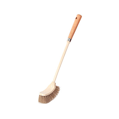 

Gobestart Wooden Household Handle Toilet Brush Without Dead Ends Cleaning Tools Useful