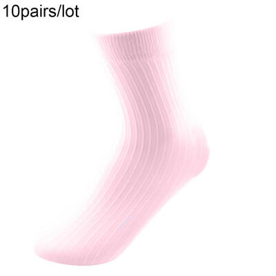 

10PairsSet Stripe Boys Girls Candy Color Breathable Elastic Over Ankle Socks