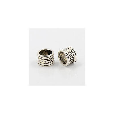 

Alloy European Beads Large Hole Beads Lead Free & Cadmium Free & Nickel Free Antique Silver Column