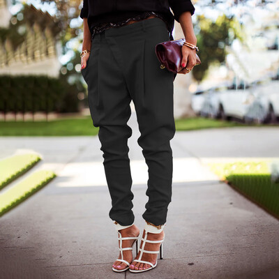 

Women Plus Size Summer Loose Trousers Lady Elastic High Waist Harem Casual Pants