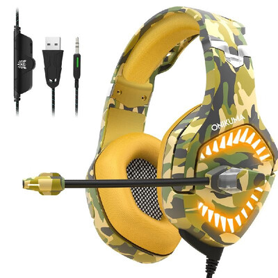

ONIKUMA K1B PRO 35mm Wired Gaming Headset Over Ear PC Headphones Noise Canceling E-Sport Earphone with Mic LED Light Volume Contr