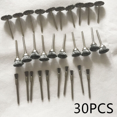 

30pcsSet Small Stainless Steel Wire Wheel Wire Brush Kit For Drill Rotary Tool
