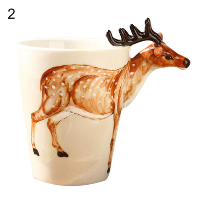 

350ML 3D Hand-painted Lovely Animal Ceramic Water Cup Creative Coffee Tea Mug