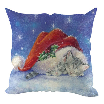 

Tailored Christmas Pillow Cover Pillowcases Decorative Sofa Cushion Cover Home Decoration