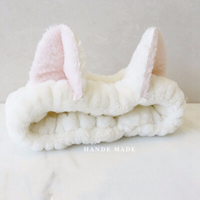 

Sanli super soft Cat ears hair band selling cute cute headdress headdress headband wash makeup makeup mask hair white pink