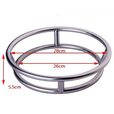 

Stainless Steel Wok Ring Wok Cabinet Thick Double Layers Anti-Scalding Insulation Pot Pad Kitchen Ring Pot Rack Storage Rack