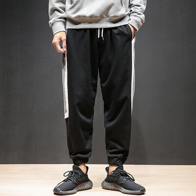 

Gobestart Chinese New Style Mens Hip-Hop Loosen Contrast Color Loose Casual Sweatpants