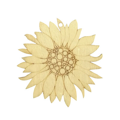 

Gobestart DIY Painted Wood Chip Flowers & Insects Shapes Hanging Pendant Home Decor Gifts