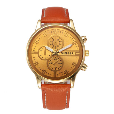 

Gobestart Retro Design Leather Band Analog Alloy Quartz Wrist Watch