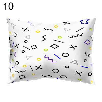 

Colorful Geometric Symbol Pillow Case Waist Throw Cushion Cover Bedroom Decor