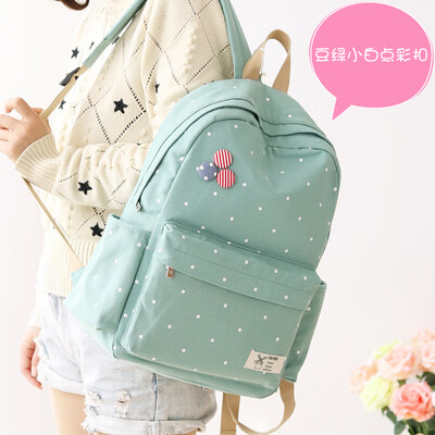 

Canvas bag female backpack primary school junior high school junior high school simple Korean Mori campus backpack tide large capa