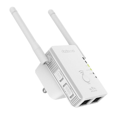 

dodocool 3-in-1 N300 Mini Wireless Range Extender Signal Booster APRouterRepeater Mode with 2 External Antennas 24GHz 300Mbps