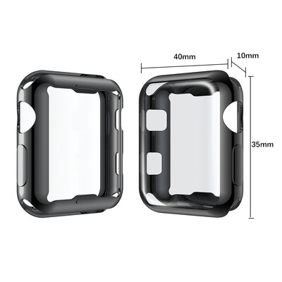 

Soft Watch Protective Case Slim Cover for Apple Watch Series 3 38mm 42mm TPU Soft Cover for Apple Watch case Full Screen Protector