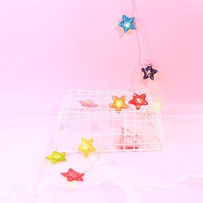 

〖Follure〗Rattan Pentagram Shape 2M String Lights10 LED Outdoor Indoor Christmas Tree Xmas