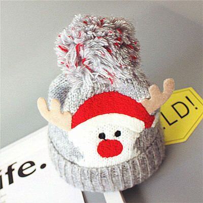 

Cute Elk Baby Girl Boy Pom Pom Ball Knitting Hat Winter Warm Beanie Cap