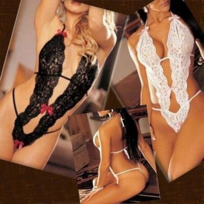 

One Piece Style Women Sexy Lingerie Underwear Black Babydoll Sleepwear G-string