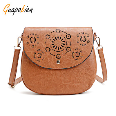 

Guapabien Fashionable Hollow Out Flap Hasp Women Crossbody Bag