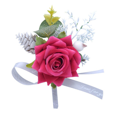 

Groomsman MenWomen Corsage Flower Wrist Flower Brooch Groom Boutonniere Wedding