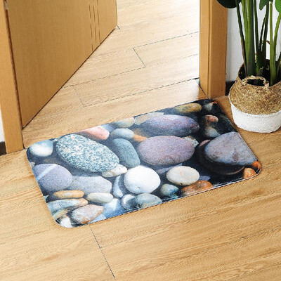 

Carpet Doormat Mat Stone Print Bath Rug Non-Slip Doormat Welcome Floor Mats