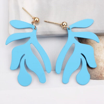 

Bohemia Big Leaves Pendant Earrings for Women New Design Fashion Metal Leaf Earrings Wedding Jewelry Exaggerated Christmas Gift