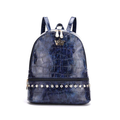 

Women Backpack PU Leather Rhinestone Travel School Bag for Teenager Girls