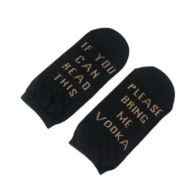 

A Pair Unique Words Series Comfortable Cotton Boat Socks Warm&Breathable Sock for Men Women Autumn Winter