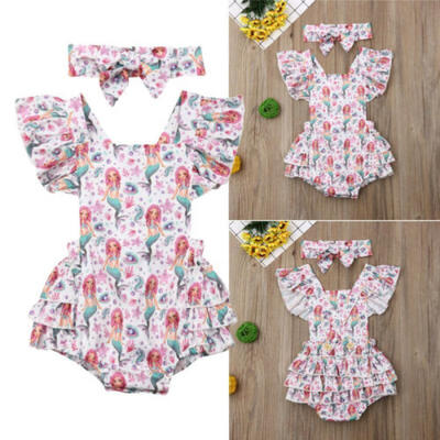 

AU Newborn Infant Baby Girl Cute Summer Bodysuit Romper Jumpsuit Sunsuit Clothes