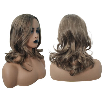 

〖Follure〗Black Women Natural Party Cosplay Brown Long Wave Sexy Curly Wavy Synthetic Wigs
