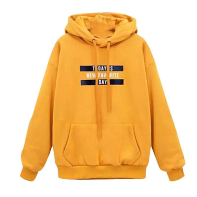 

Autumn Winter Letter Harajuku Print Pullover Thick Loose Women Hoodies Sweatshirt Female Casual Coat