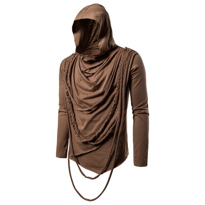 

Toponeto Men Autum Winter Long Sleeve Hooded Sweatshirt Solid Outwear Tops Blouse