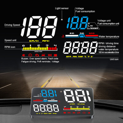 

Tailored Smart D5000 Car Head Up Display Alarm OBDII Universal Car Head Up Display HUD