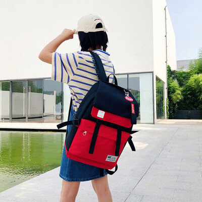 

Lovers middle school students schoolbags girls Korean version of high school shoulder bags elementary school students simple