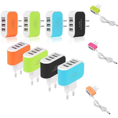 

31A Multi Port USB Charger 3 Ports Adapter Travel Wall AC Power Supply USEU