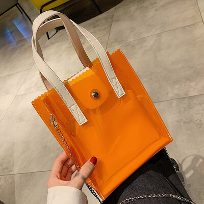 

Tailored Womens Fashion Jelly Transparent Bag Diagonal Cross Bag Wild Handbag