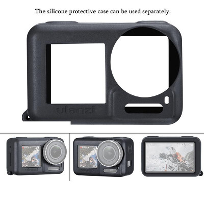 

Ulanzi OA-3 Vlog Soft Silicone Protective Case with Camera Lens Cap Cover for DJI OSMO Action Camera Silicone Case Cage Kit