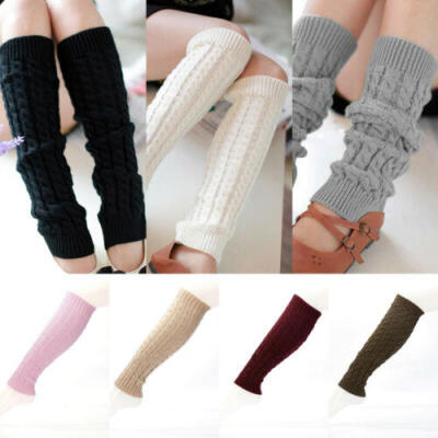 

Womens Winter Warm Knit High Knee Leg Warmers Crochet Leggings Boot Socks Slouch