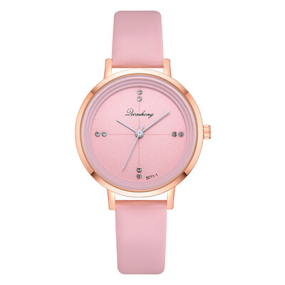 

Korean fashion trend womens watch wish hot sale Yiwu supply rose gold quartz watch