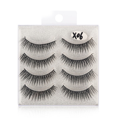

〖Follure〗4Pair Luxury 3D False Lashes Fluffy Strip Eyelashes Long Natural Party