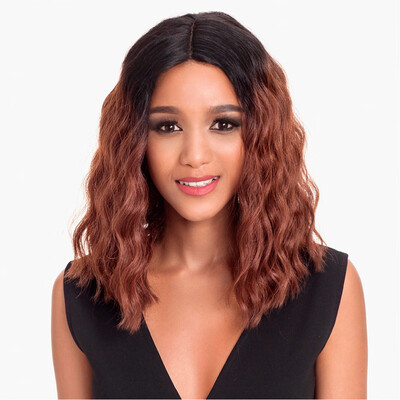 

Noble Lace Wig High Temperature Fiber 14 Inch 1B Color Naural Wave Synthetic Wig For Women Free Ship