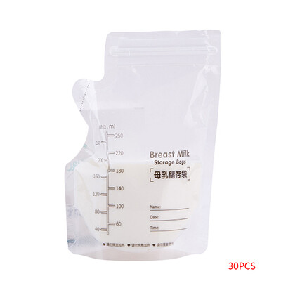 

30pcs 1 Pack 250ml Breast Milk Storage Bag PETPE Fresh Sealing Leakproof Breast Nursing Bag