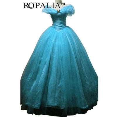 

2015 New Princess Women Blue Evening Party Dress Cosplay Costume Adult Cosplay