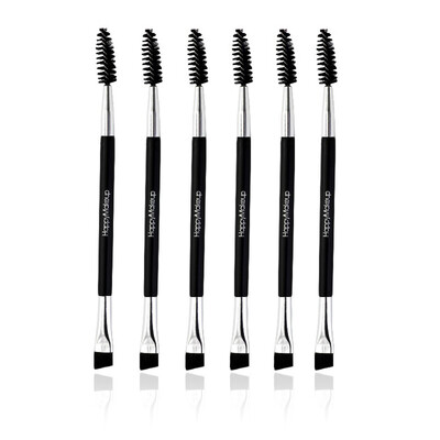 

Gobestart 1PC Beauty Makeup Wood Handle Eyebrow Brush Eyebrow Comb Double Ended Brushes