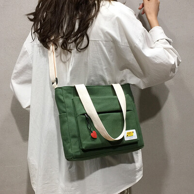 

Net red Sen shoulder bag handbag 2019 new fashion canvas bag summer small fresh wild ins Messenger bag