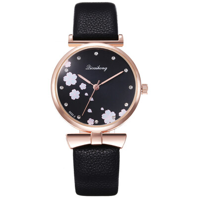 

New creative flower ladies diamond belt quartz watch female casual student watch