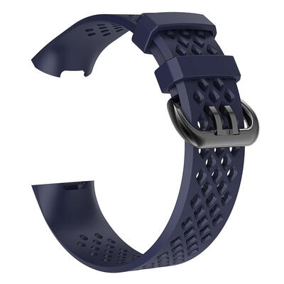 

Silicone Porous Breathable Wrist Band Watchband Strap for Fitbit Charge 3