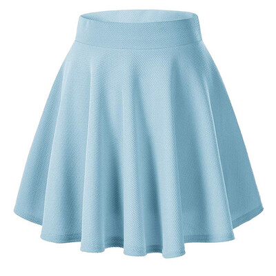 

Roseonmyhand Fashion Womens Solid Color Elastic Band Mini Skirt Ball Gown Skirt
