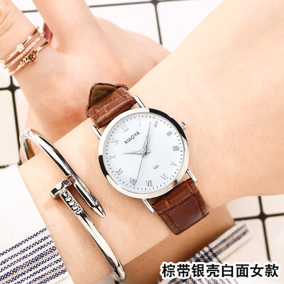 

Womens watches waterproof fashion 2019 new Korean version of simple leisure atmosphere belt student mens watches lovers watches