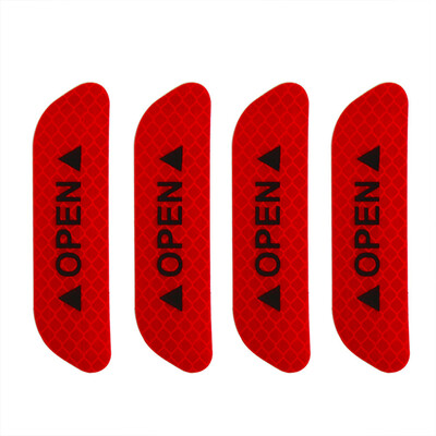 

Tailored 4PCS Super Car Door Open Sticker Reflective Tape Safety Warning Decal