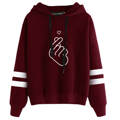 

Herqw61 Womens Girls Kpop BTS Print Fans Hoodie Hip Hop Pullover Sweatshirt Jung Kook Jimin Suga V