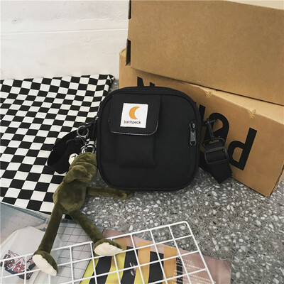 

Broadband oblique Bag Lady Baitao ins small bag Korean version of Japanese Menchao brand Street hip-hop one-shoulder bag jumping D